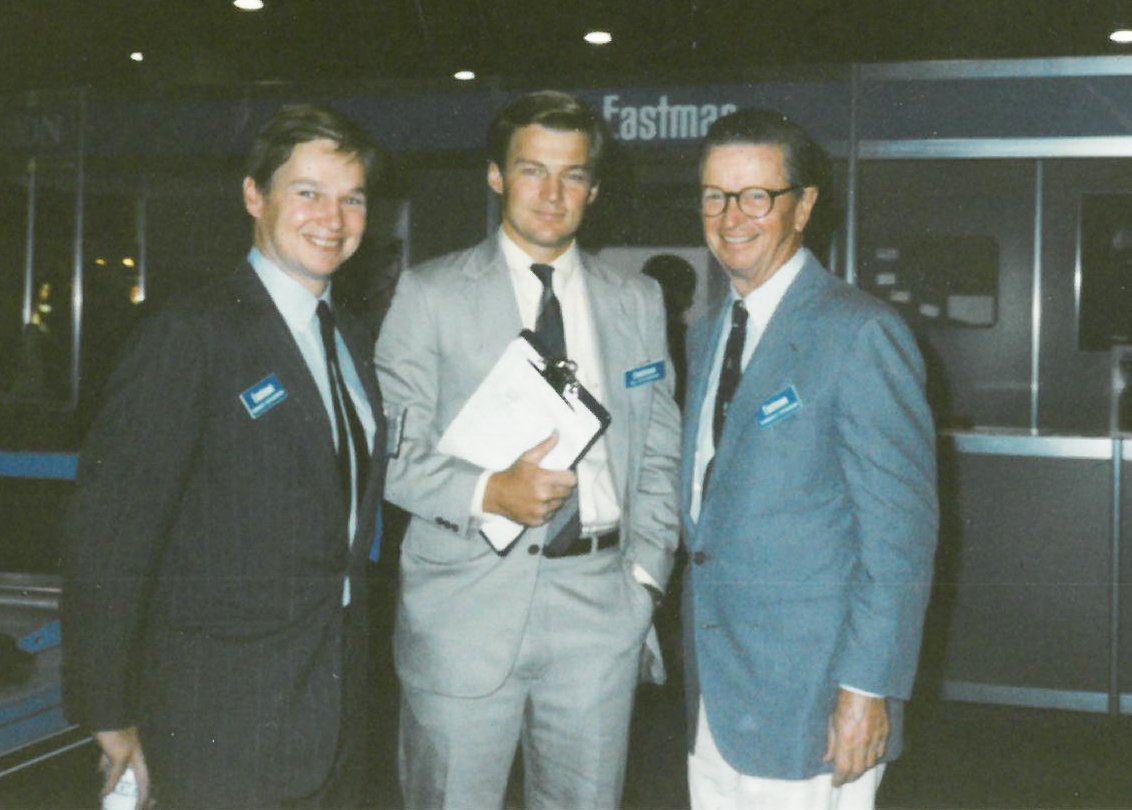 1989 photo of Chuck Stevenson with sons Robert L. Stevenson Wade Stevenson
